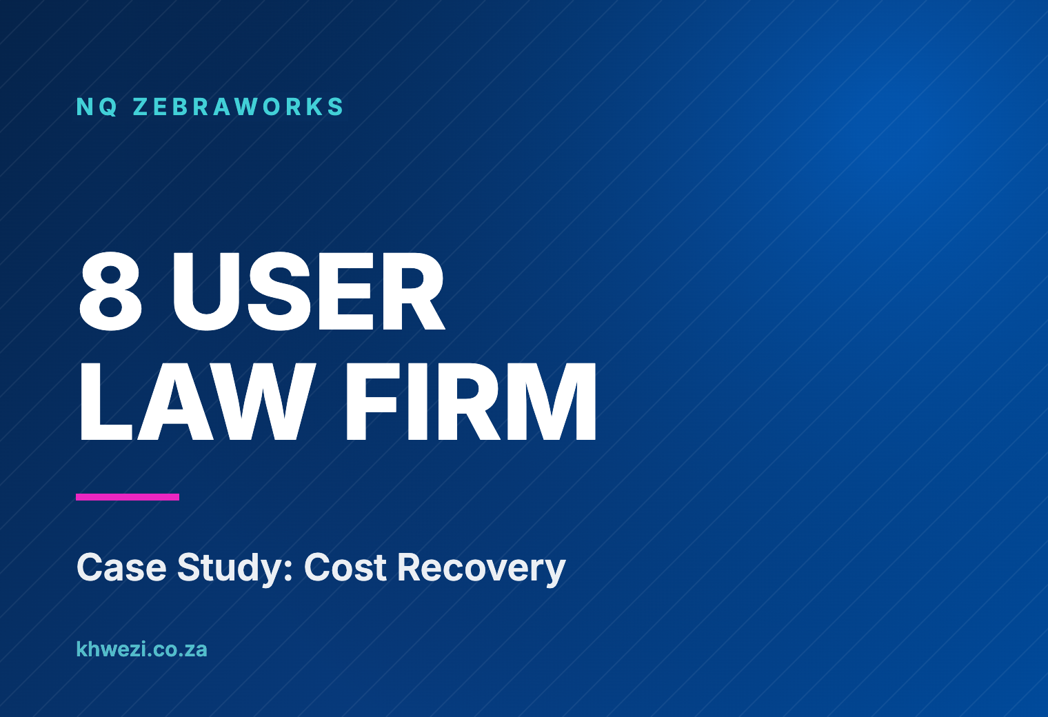 Law firm disbursement recovery results at an eight-user Benoni practice